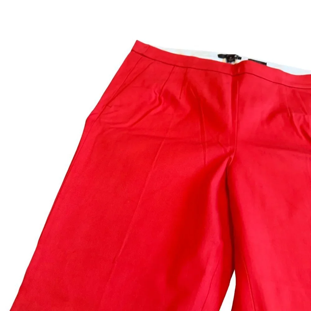 J. Crew Martie Red Ankle Length Trousers Slacks Pants Office Everyday Size 6 NWT